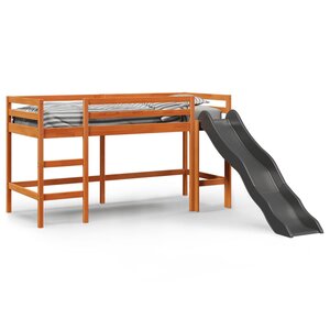 vidaXL Lit mezzanine d'enfants sans matelas 90x200 cm bois pin massif