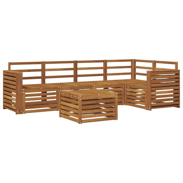 vidaXL Ensemble de canapés d'extérieur 6 pc Naturel Polyester