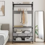 vidaXL Armoire à tiroirs sonoma gris 89x39x184 5 cm bois d'ingénierie