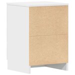 vidaXL Table de chevet Blanc 38 x 35 x 56 cm Bois d'ingénierie