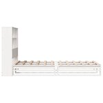 vidaXL Lit bibliothèque sans matelas blanc 90x200 cm bois massif