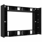 vidaXL Ensemble meuble TV 8 Pièces Chêne noir 100 x 30 x 30 cm