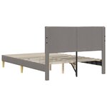 vidaXL Cadre de lit avec tête de lit Taupe 160 x 200 cm Tissu