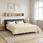 vidaXL Duvet d'été simple Matelassé Crème 200 x 220 cm