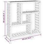 vidaXL Étagère murale 49x15x49 cm Bois massif de noyer