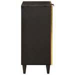 vidaXL Buffet Noir et or 40 x 33 x 75 cm bois de manguier massif