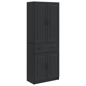 vidaXL Ensemble de Meubles 2 Pièces Noir Bois d'ingénierie