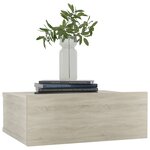 vidaXL Tables de chevet flottantes 2 Pièces Chêne sonoma Bois ingénierie