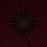 vidaXL Parasol suspendu avec poteau bordeaux 3 m