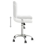 vidaXL Chaise de bureau pivotante Blanc Similicuir
