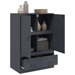vidaXL Buffet haut anthracite 67x39x95 cm acier