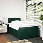 vidaXL Sommier à lattes de lit avec matelas vert foncé 120x190 cm