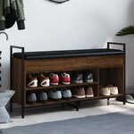 vidaXL Banc à chaussures Chêne marron 105 5x32x57 5 cm Bois ingénierie