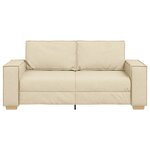 vidaXL Canapé 2 places Crème 140 cm Tissu
