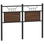 vidaXL Tête de lit de remplacement chêne marron 120 cm bois d'ingénierie et acier