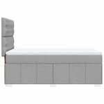 vidaXL Sommier à lattes de lit avec matelas gris clair 80x200 cm tissu