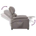 vidaXL Fauteuil inclinable électrique Taupe Tissu