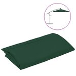 vidaXL Tissu de remplacement pour parasol déporté vert 300 cm