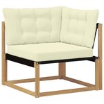 vidaXL Ensemble de canapés d'extérieur 6 pc Blanc et crème