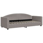 vidaXL Lit de jour avec gigogne sans matelas taupe 80x200 cm