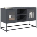 vidaXL Meuble TV anthracite 100 5x39x60 5 cm acier