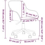 vidaXL Chaise pivotante de bureau Marron Velours