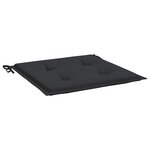 vidaXL Coussins de chaise jardin lot de 6 noir 40x40x4 cm tissu oxford