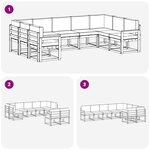 vidaXL Ensemble de canapés d'extérieur 9 pc Blanc et crème