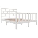 vidaXL Cadre de lit sans matelas blanc bois massif 120x200 cm