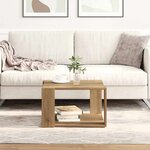 vidaXL Table Basse Chêne Artisanal 51 5x51 5x30 cm Bois d'ingénierie