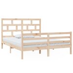 vidaXL Cadre de lit Bois de pin massif 160x200 cm