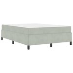 vidaXL Cadre de lit avec matelas Gris clair 160 x 200 cm tissu