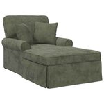 vidaXL Chaise lounge avec jupe avec coussin Vert 157 x 91 x 91 cm ARES
