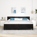 vidaXL Lit Box Spring avec Matelas Noir 200x200 cm Velours