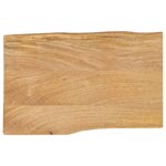 vidaXL Dessus de table 60x40x2 5 cm bord vivant bois massif manguier
