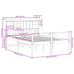 vidaXL Lit bibliothèque sans matelas blanc 140x190 cm bois pin massif