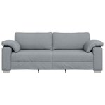 vidaXL Canapé Gris clair 219 x 77 x 82 cm tissu