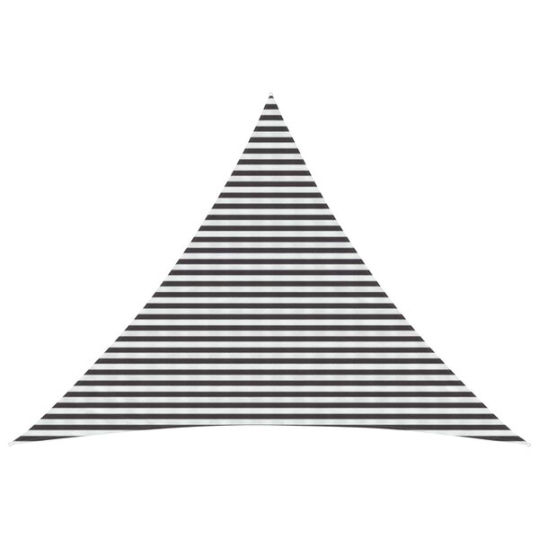 vidaXL Voile d'ombre 5 x 5 x 6 m HDPE Triangulaire Anthracite et blanc