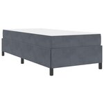 vidaXL Cadre de lit avec matelas Gris foncé 80 x 200 cm Velours