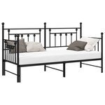 vidaXL Cadre de lit de jour Noir 75 x 190 cm Acier