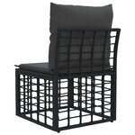 vidaXL Unité de canapé sans accoudoir modulable pour extérieur Noir