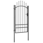 vidaXL Portail de jardin Acier 1x2 5 m Noir