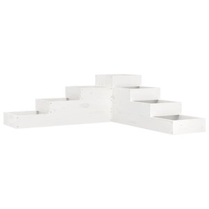 vidaXL Jardinière 4 niveaux 106x104 5x36 cm blanc bois de pin massif