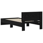 vidaXL Cadre de lit Chêne noir 90 x 200 cm Bois d'ingénierie