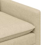 vidaXL Canapé Crème 196 x 81 x 87 5 cm Tissu