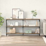 vidaXL Table console Chêne artisanal 150 x 29 x 75 cm