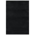 vidaXL Tapis lavable à poils courts doux et moelleux antidérapant noir