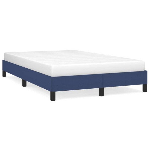 vidaXL Cadre de lit sans matelas bleu 120x200 cm tissu