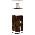 vidaXL Buffet haut chêne fumé 35 5x35x139 cm bois d'ingénierie métal