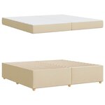 vidaXL Cadre de lit avec matelas avec matelas Crème 200 x 200 cm tissu
